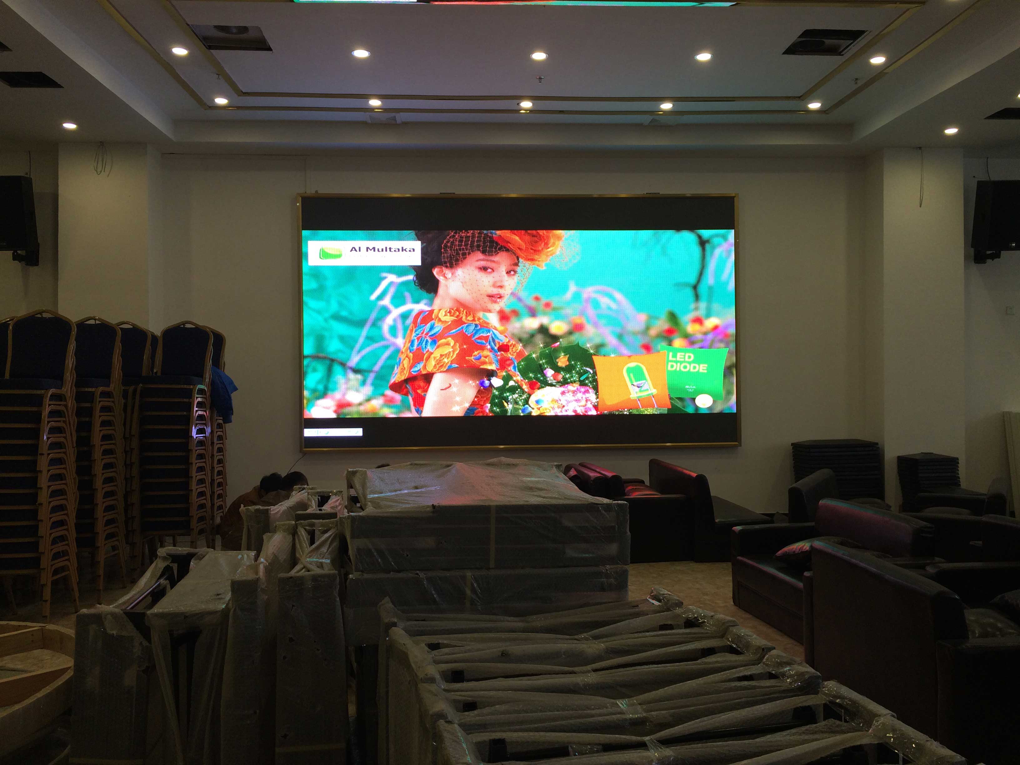 广东肇庆-户内P4全彩屏--15平方