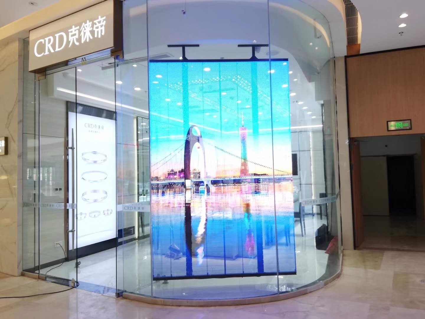 河北邢台P3.9-7.8透明屏  6平方